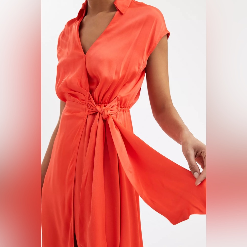 Anthropologie Maeve Open-Back Wrap Midi Dress - Picture 4 of 14